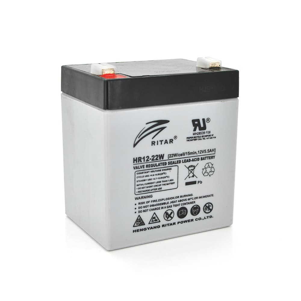 Акумулятор для ДБЖ Ritar HR1222W / 12 В / 5.5 А⋅год / AGM