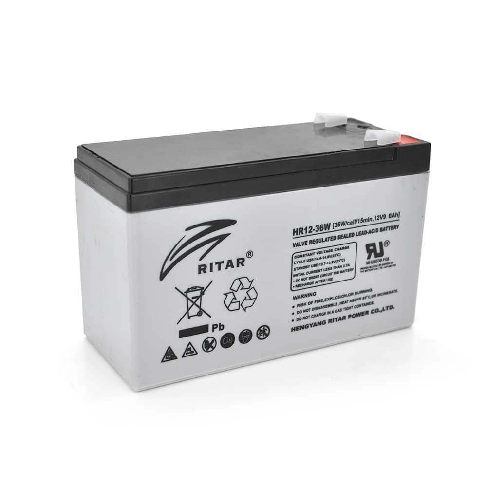Акумулятор для ДБЖ Ritar HR1236W / 12 В / 9 А⋅год / AGM