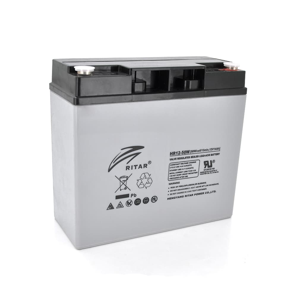Акумулятор для ДБЖ Ritar HR1250W / 12 В / 14 А⋅год / AGM