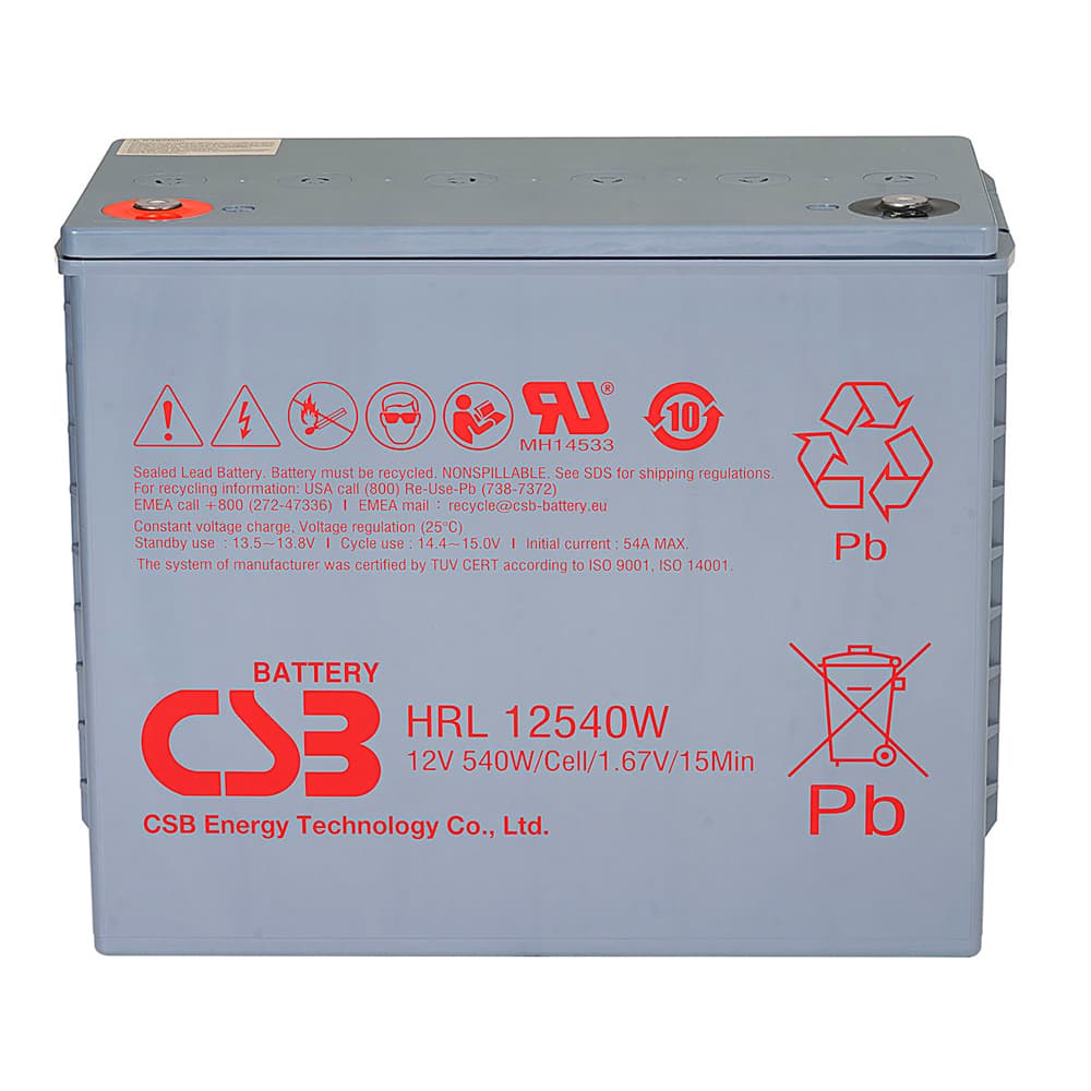 Акумулятор для ДБЖ MERLION HRL12540W / 12 В / 130 А⋅год / AGM