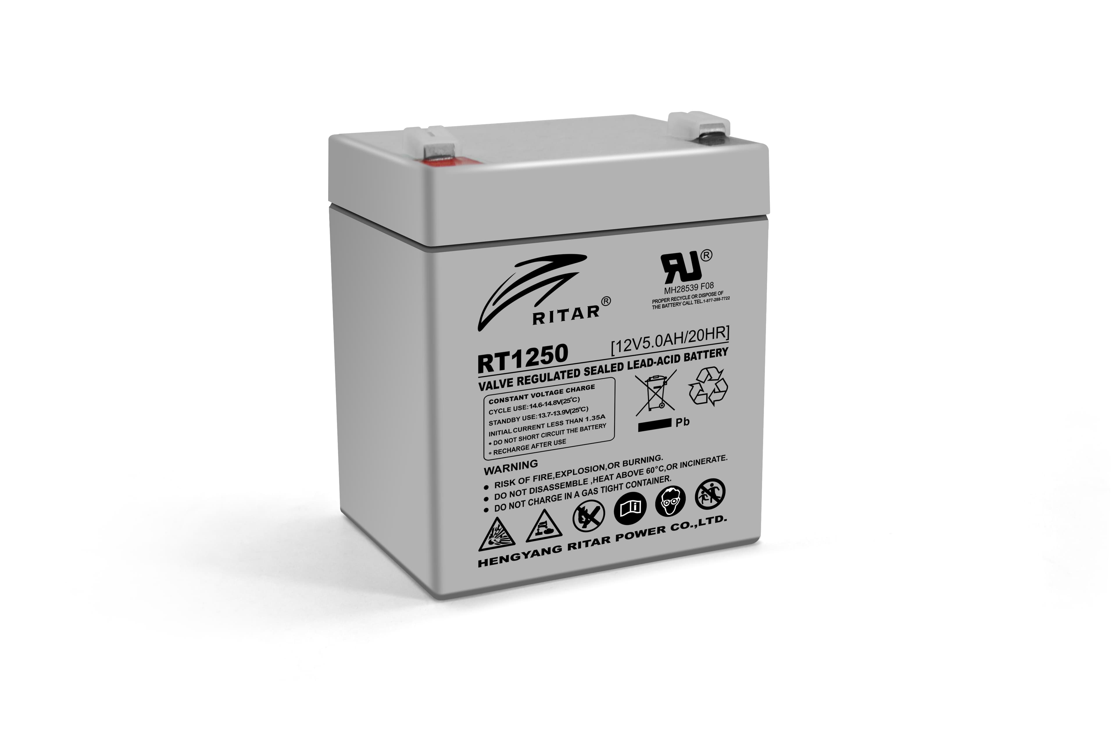 Акумулятор для ДБЖ Ritar RT1250 / 12 В / 5 А⋅год / AGM