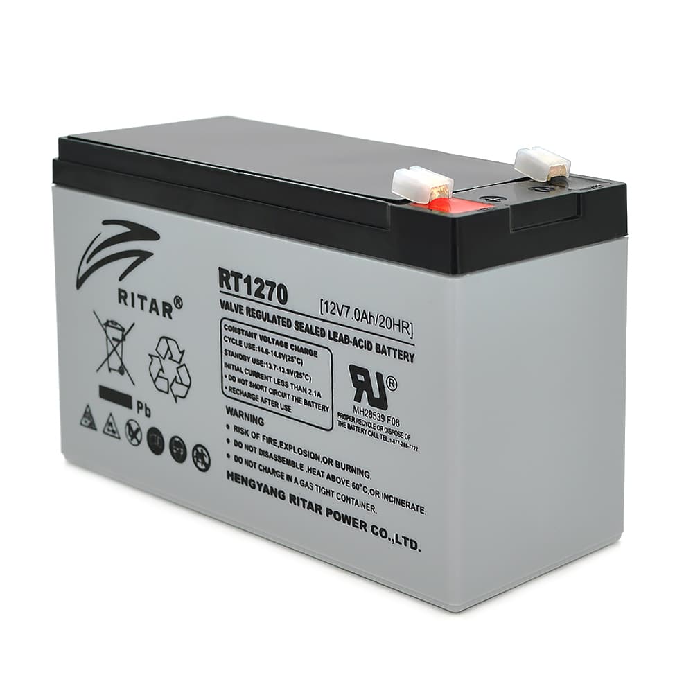 Акумулятор для ДБЖ Ritar RT1270 / 12 В / 7 А⋅год / AGM