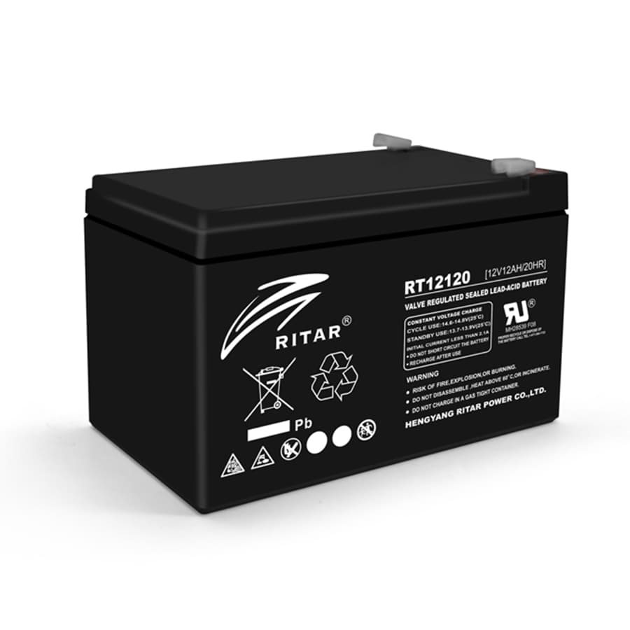 Акумулятор для ДБЖ Ritar RT12120B / 12 В / 12 А⋅год / AGM