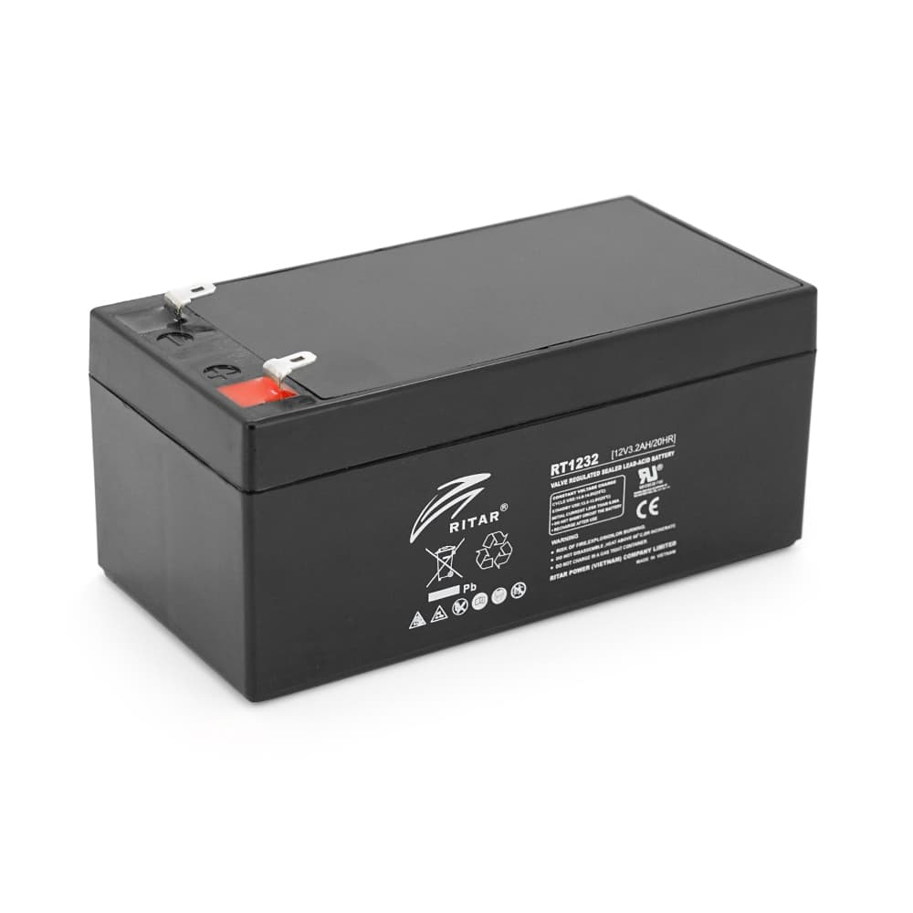 Акумулятор для ДБЖ Ritar RT1232 / 12 В / 3.2 А⋅год / AGM