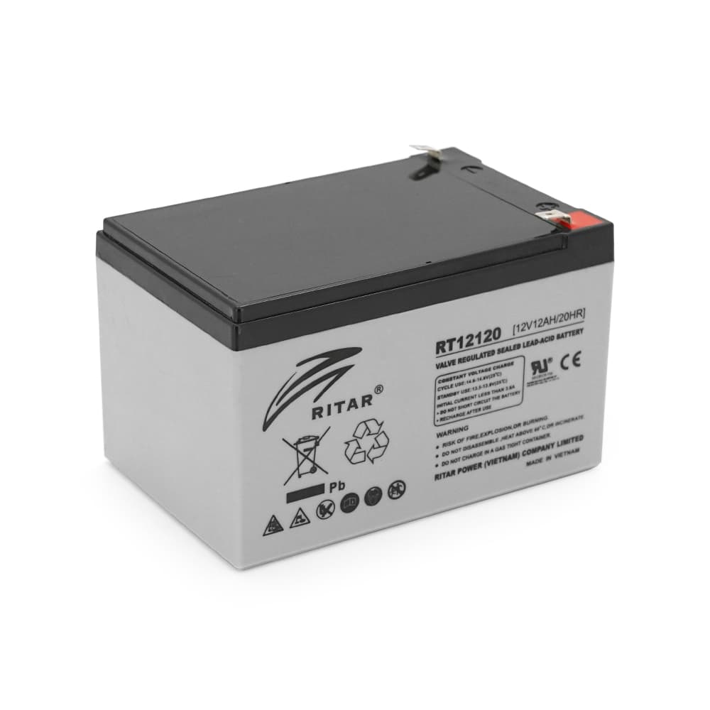 Акумулятор для ДБЖ Ritar RT12120 / 12 В / 12 А⋅год / AGM
