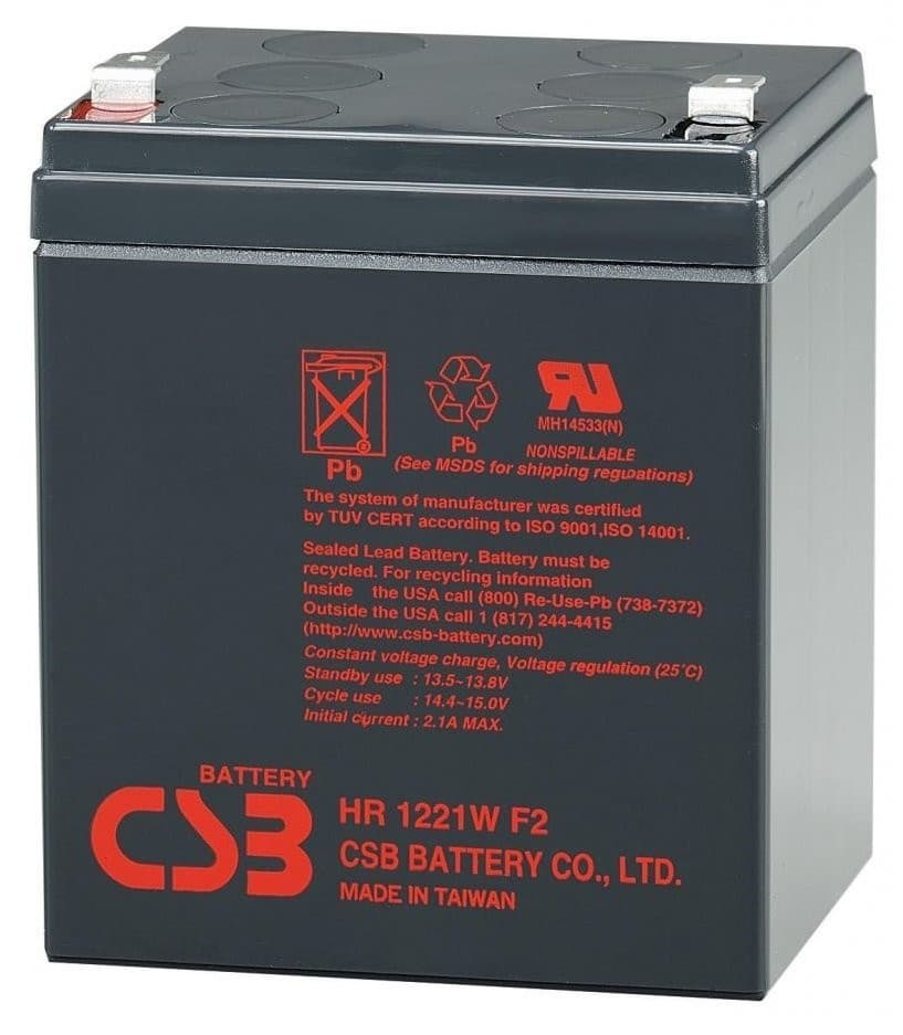 Акумулятор для ДБЖ MERLION HR1221WF2 / 12 В / 5 А⋅год / AGM
