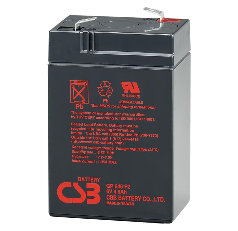 Акумулятор для ДБЖ MERLION GP645 / 6 В / 4.5 А⋅год / VRLA