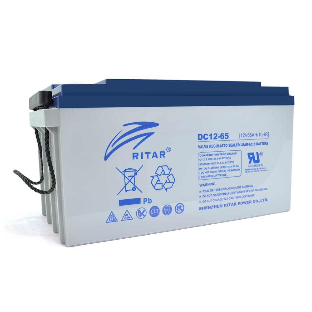 Акумулятор для ДБЖ Ritar DC12-65 / 12 В / 65 А⋅год / AGM