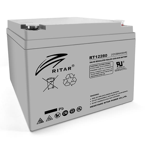 Акумулятор для ДБЖ Ritar RT12280 M5 / 12 В / 28 А⋅год / AGM