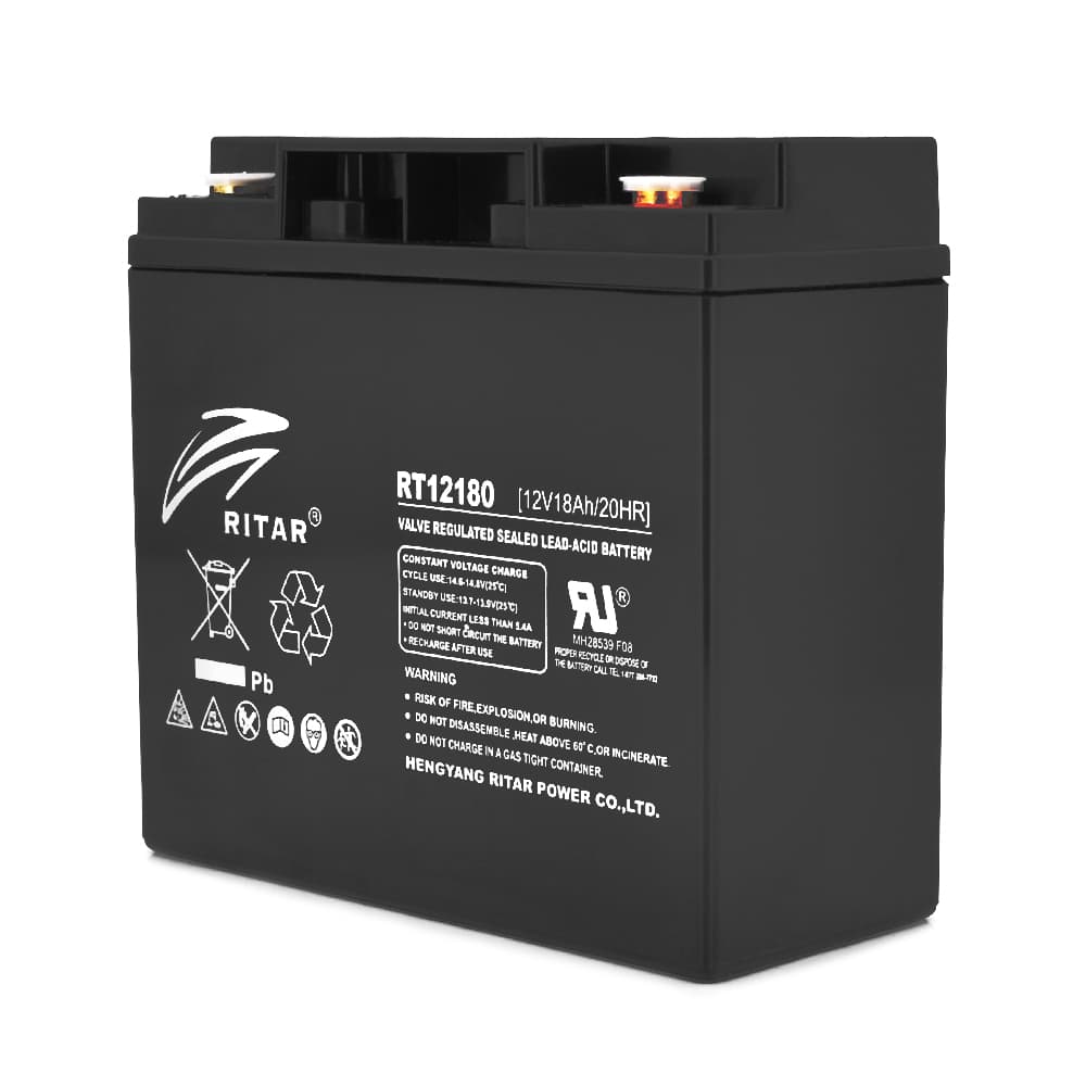 Акумулятор для ДБЖ Ritar RT12180BM5 / 12 В / 18 А⋅год / AGM