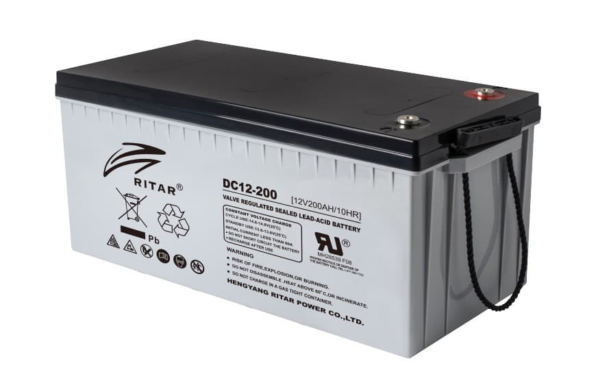 Акумулятор для ДБЖ Ritar DC12-200C / 12 В / 200 А⋅год / Carbon