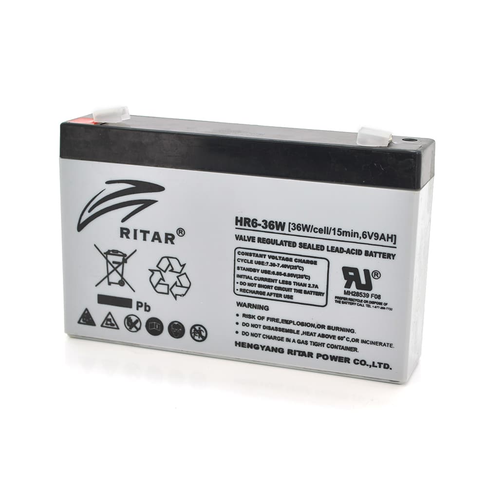 Акумулятор для ДБЖ Ritar HR6-36W / 6 В / 9 А⋅год / AGM