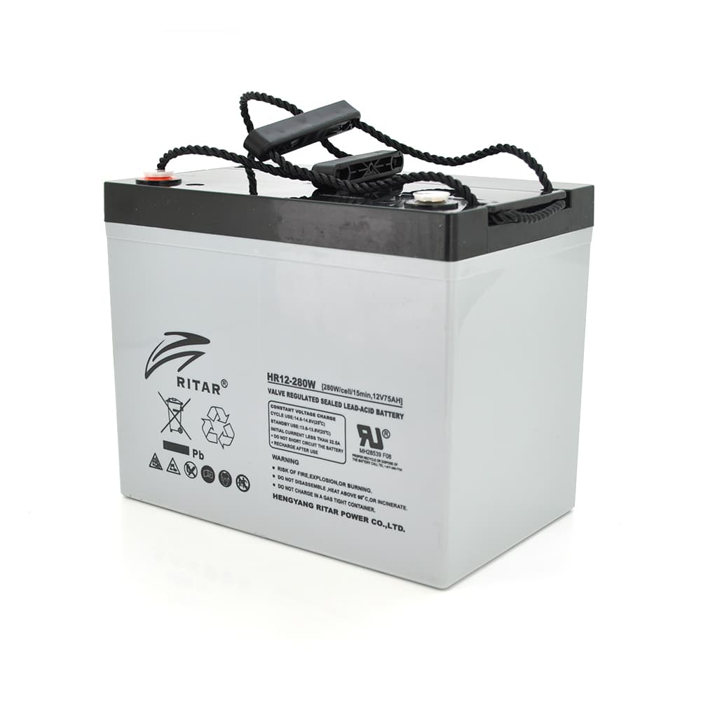 Акумулятор для ДБЖ Ritar HR12280W / 12 В / 75 А⋅год / AGM