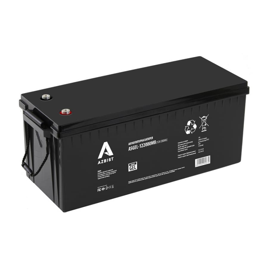 Акумулятор для ДБЖ AZBIST ASGEL-122000M8 / 12 В / 200 А⋅год / GEL