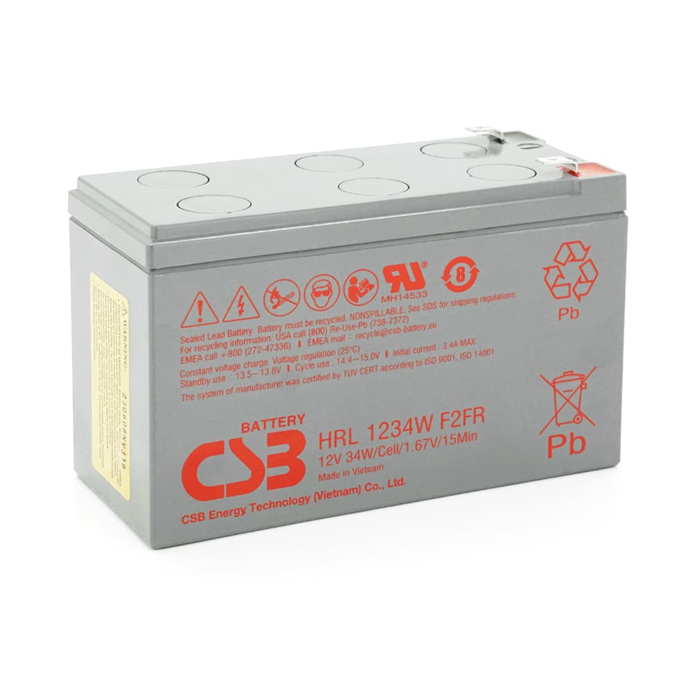 Акумулятор для ДБЖ MERLION HRL1234WF2FR / 12 В / 9 А⋅год / AGM