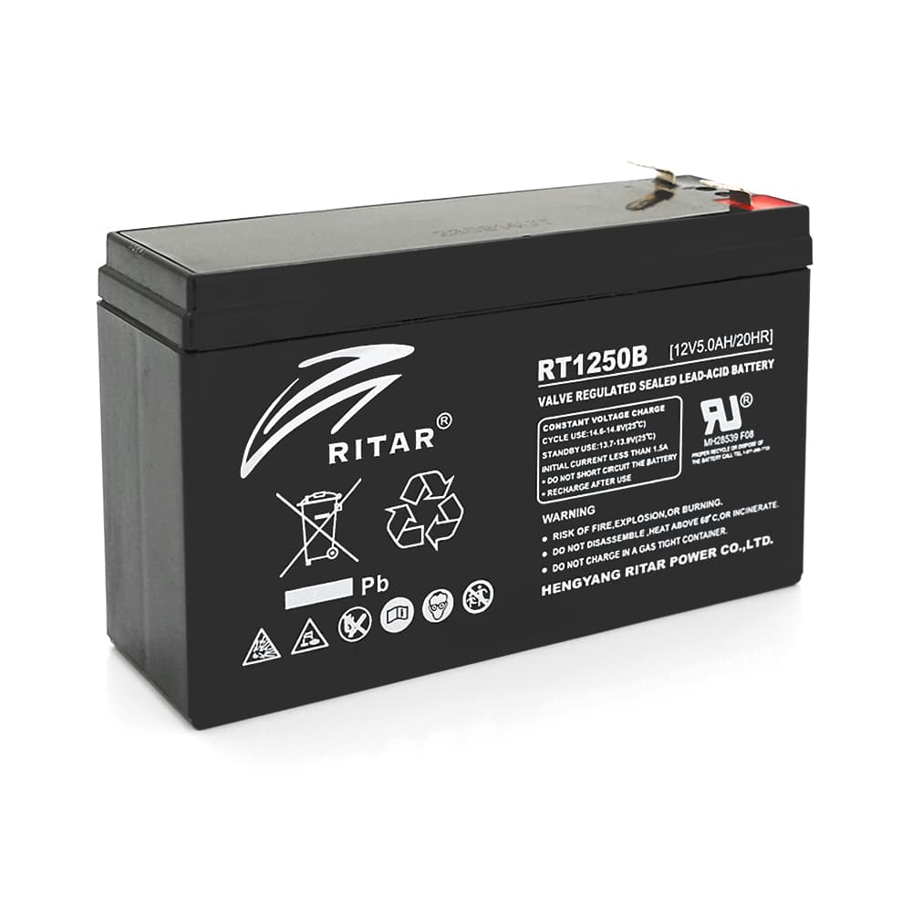 Акумулятор для ДБЖ Ritar RT1250BL / 12 В / 5 А⋅год / AGM