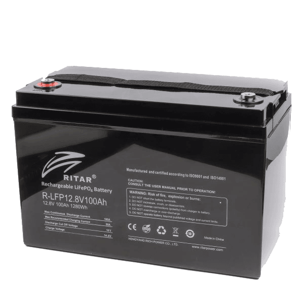 Літієвий акумулятор Ritar R-LFP12.8V100AH / 12.8 В / 100 А⋅год / LiFePO4