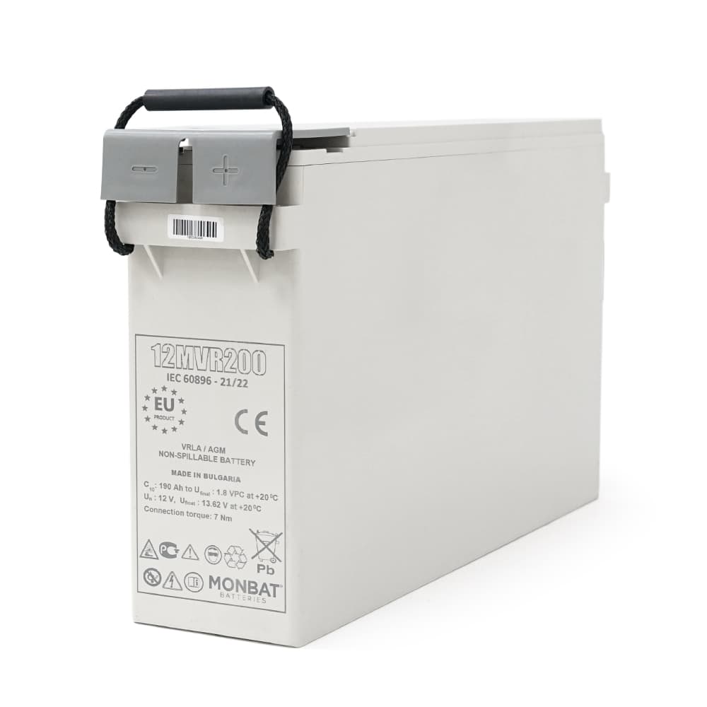 Акумулятор для ДБЖ MONBAT 12MVR200 / 12 В / 200 А⋅год / AGM