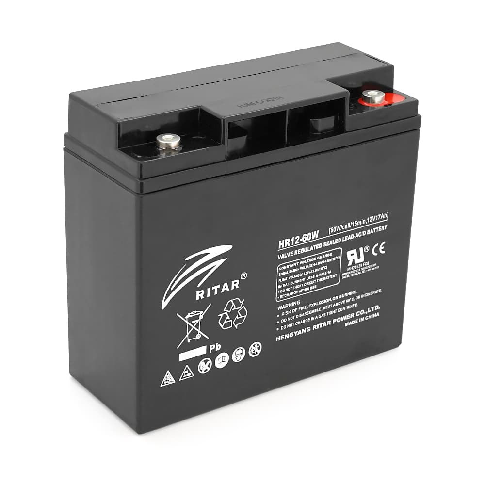 Акумулятор для ДБЖ Ritar HR1260B / 12 В / 17 А⋅год / AGM