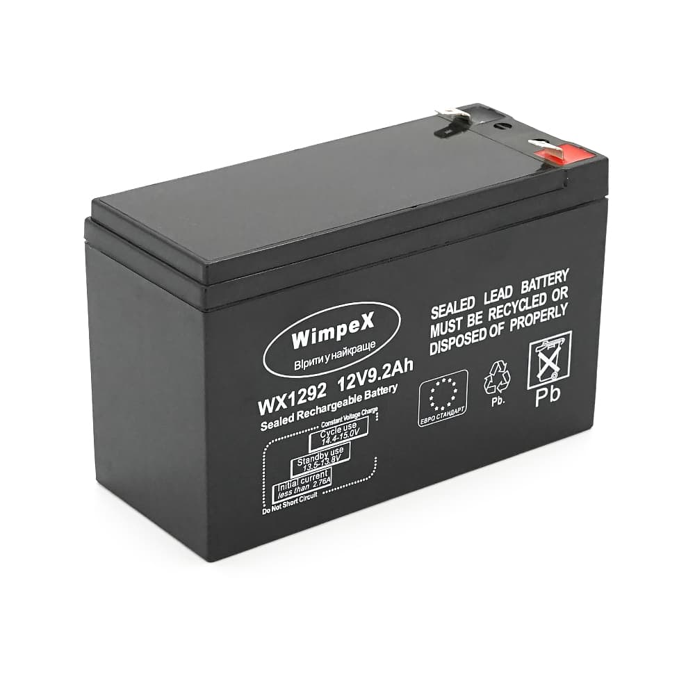 Акумулятор для ДБЖ WIMPEX WX-1292 / 12 В / 9.2 А⋅год / VRLA