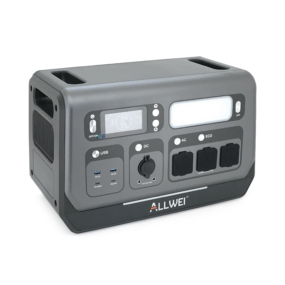Зарядна станція ALLWEI SGR-PPS2400-2PRO / 2400 Вт / 2048 Вт⋅год / LiFePO4