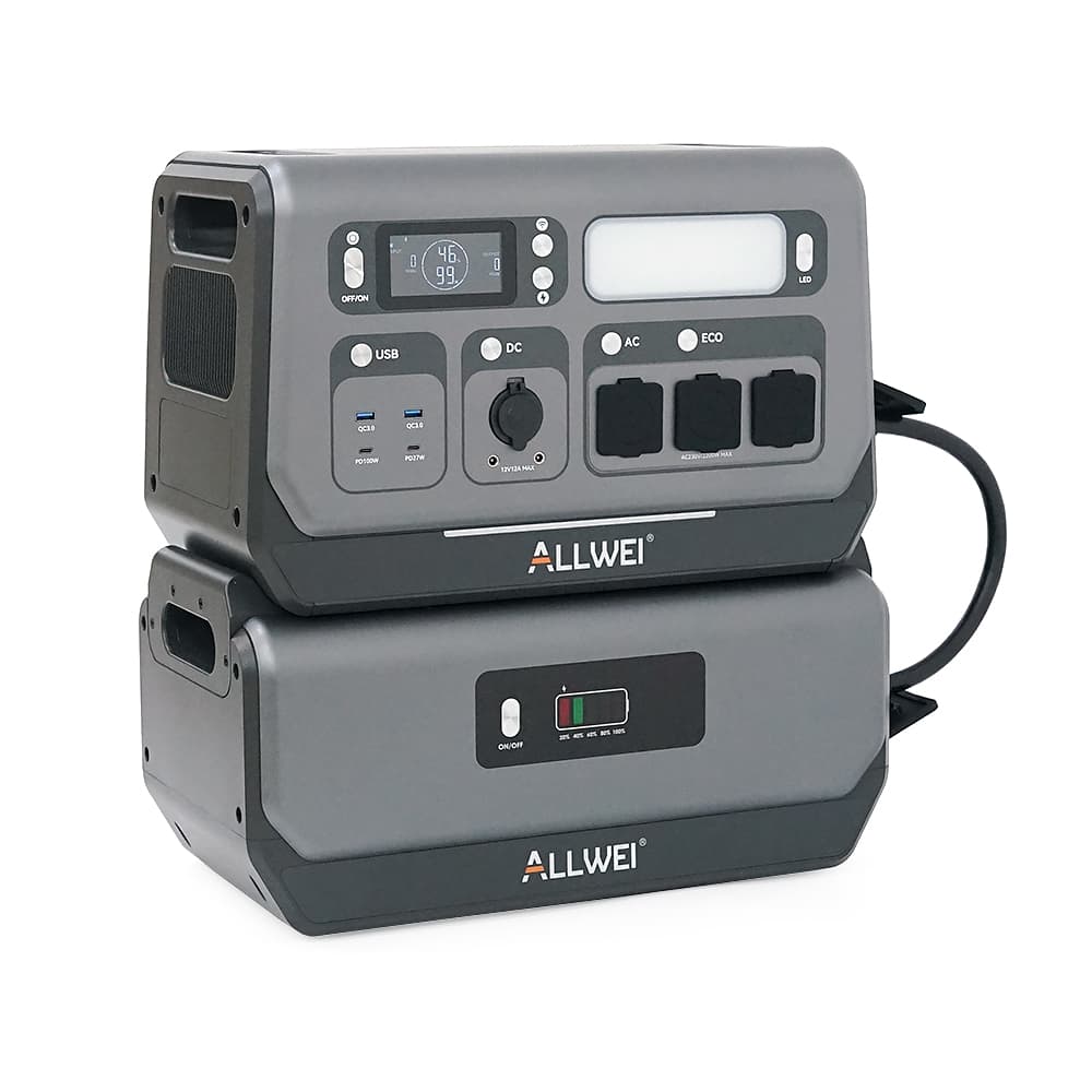 Зарядна станція ALLWEI SGR-PPS2400-2PRO+BAT / 2400 Вт / 4096 Вт⋅год / LiFePO4